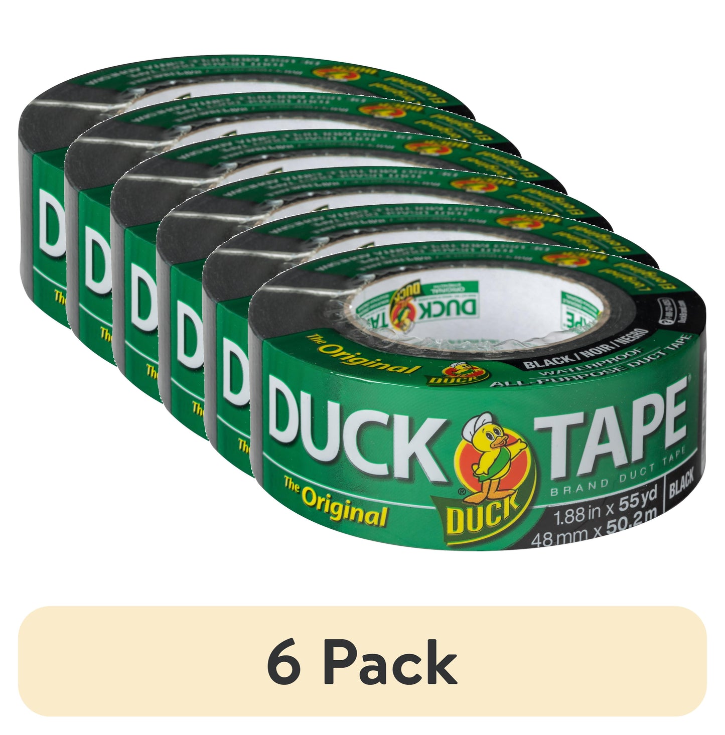 The Original Duck Tape Brand Duct Tape, 1.88 in. x 55 yd., Black