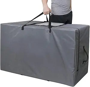 Cuddly Nest Folding Mattress Storage Bag - Heavy Duty Carry Case for Tri-Fold Guest Bed (Fits 6" Queen Mattress,Grey)