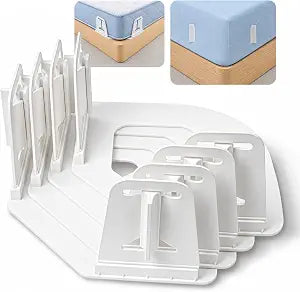 Boswillon 4Pcs Bed Sheet Holders for Corners, Snap-Lock Fitted Sheet Holder