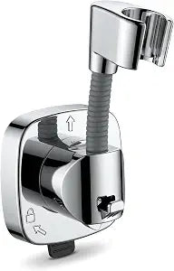 Suction Cup Shower Head Holder with Storage Hook, 360 Adjustable Handheld Shower Wand Holder, No-Drill Locking Mount, Supports Up to 22 lb (10 kg), Rust-Resistant for Bathroom and RV