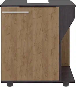 Tuhome Phillips Under Sink Cabinet with Single Door, Pedestal Sink Storage Cabinet with Cut-Out Back, 22" Freestanding Bathroom Cabinet for Small Bathrooms, Powder Rooms and Concealed Storage