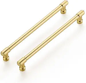 Ravinte 10 Pack 7-1/2 Inch Hole Center Solid Kitchen Cabinet Handles Brushed Gold Dresser Pulls Cabinet Drawer Pulls for Kitchen Cupboard Hardware