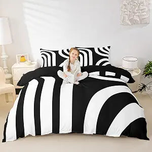 jejeloiu Geometric Abstract Art Duvet Cover King Size Women Kids