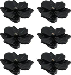 6 Pcs Flower Shaped Cabinet Knob, Decorative Flower Drawer Knobs