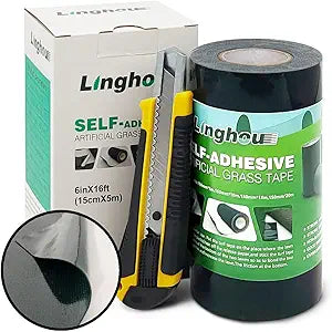 Double Sided Turf Tape for Artificial Grass 6" x 33' Self Adhesive Tape for Synthetic Turf Installation on Concrete Tile and Wood Floors Indoor Outdoor Hard Surfaces