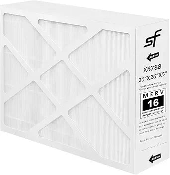 Upgrade 20x26x5 furnace filter Compatible with Lennox X8788 Filter (MERV 16) and PureAir PCO16-28 Air Cleaner. 1-Pack 20x26x5 Air Filter
