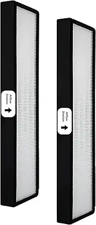 Nispira F1701HE 30613 True HEPA Replacement Filter Compatible with Hunter F1701HE/2 Fits HT1701 HT1701BB F1701HE/PM 30100 30100B 30100W Air Purifiers. 2 Packs