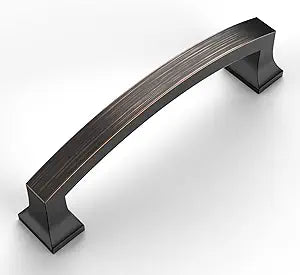 Amerdeco 10 Pack Oil Rubbed Bronze 4 Inch(102mm) Hole Centers Kitchen Cabinet Pulls Cabinet Hardware Kitchen Handles for Cabinets Cupboard Handles Drawer Pulls ZH0009ORB