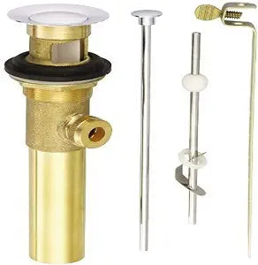 Danze D495002 1-1/4-Inch Metal Pop-Up Drain Assembly with Lift Rod and Overflow, Chrome