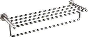 KRAUS Elie Bathroom Shelf with Towel Bar, Brushed Nickel Finish, KEA-18842BN