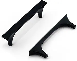 HESTIA HARDWARE 10 Pack | Black 3-3/4 Inch Center to Center Modern Cabinet Pulls Cabinet Handles Cabinet Hardware Drawer Dresser Handles 96mm (Z15.96mm.10.D)