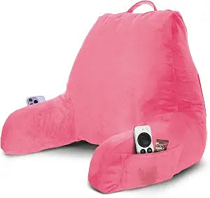 Nestl Reading Pillow for Bed, Back Pillow for Sitting Up in Bed, Light Pink