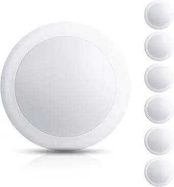 6 Inch LED Disk Light, Modern Dimmable Recessed Ceiling Lights, 5000K Daylight, 16.5W Eqv 110W, Damp Rated for Kitchen, Bathroom, Bedroom, ETL & FCC Listed, 6 Pack