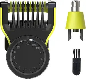 Adjustable Guide Comb for One Blade QP2520 QP2530 QP2620 QP2630 & Nose Trimmer Replacement Head Blade for One Blade, Accessories for One Blade