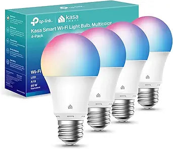 Kasa Multicolor Dimmable Wi-Fi Smart Bulb, A19, KL125P4