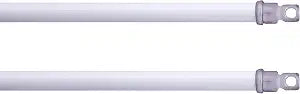 21-38 in. Adjustable Petite Swivel Sash Rod, 2-Pack, 5/16 in. Diameter, White