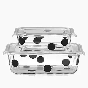 kate spade new york Deco Dot Two-Piece Rectangular Food Storage Set Multicolor One Size
