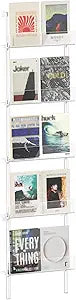 5-Tier Narrow Acrylic Bookshelf, 3.9" D x 15.8" W, Space-Saving Slim Storage Book Shelf for Living Room, Bedroom, Office, Clear Bookcase, Modern, Easy Assembly