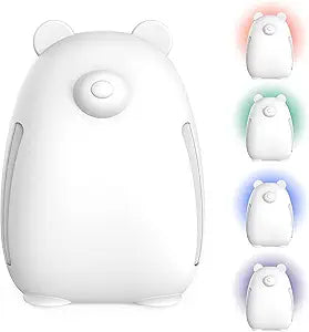 Pure Enrichment PureBaby Kids Bear Air True HEPA Air Purifier - 4 Stage Air Filtration, UV-C Light, and Night Light for Medium-Large Rooms - Baby Nurseries, Kid Bedrooms (White)