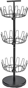 Household Essentials 3-Tier Shoe Storage Tree, Matte Black