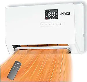 Wall-Mounted Space Heater with ECO Thermostat and Remote Control, LED Display, 60┬░/90┬░/120┬░ Oscillation Modes, 24-Hour Timer, Indoor Electric Space Heater
