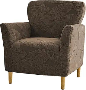 NILUOH Mid Century Modern Armchair Slipcover 1-Piece Stretch Jacquard Solid Chair Cover Elastic Fit Accent Chair Protector, Washable Furniture Cover for Single Armchairs