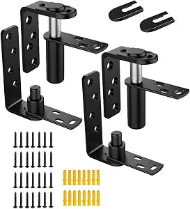 2 Set 304 Stainless Steel Saloon Door Hinges, Heavy Duty Dual Swing Self-Return Hinge, 180 Rotation, Door Hinge Self Closing, for Cafe/Bar/Courtyard Commercial Swinging Doors