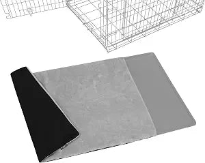 Explore Land Dog Crate Pan Cover with Fluffy Top and Waterproof TPU Lining, Washable Pan Enclosure Cover for 48 inch Pet Cage