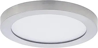 Maxim Lighting Chip 5" Flush Mount | Satin Nickel Finish | White Pc Shade | Transitional Flush Mount | Ideal for Bedrooms, Hallways & Entryways | Dimmable Wet Rated | 57590WTSN