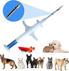 100 Pack Pet ID Microchip for Dogs and Cats Identification and Registration 1.4X8 MM 134.2Khz ISO 111784/5