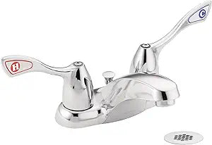 Moen 8810 Commercial M-Bition 4-Inch Centerset Bathroom Faucet with Grid Strainer 1.5 gpm, Chrome