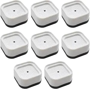 8 PCS White Furniture Risers, Adjustable Bed Risers
