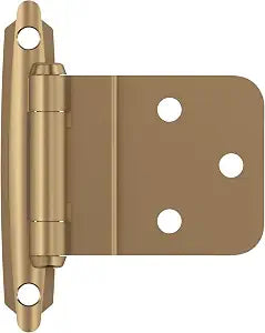 Amerock 1 Pair 3/8" Inset Champagne Bronze Self-Closing Cabinet Hinge