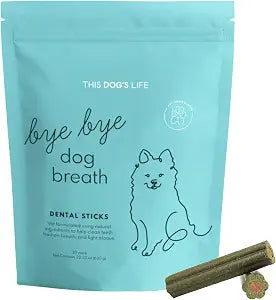 Dental Chews for Dogs  Scrapes Plaque, Freshens Breath, Fights Tartar  Dual-Layered Dog Dental Treats with Probiotics  Vet Formulated with 16 Active Ingredients  All Dog Sizes  Made in The USA