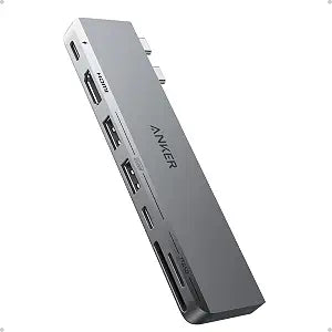 Anker USB-C Hub for MacBook, 7-in-2 Mac Dock with 4K@60Hz HDMI