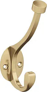 Amerock Adare Double Prong Champagne Bronze Wall-Mounted Hook