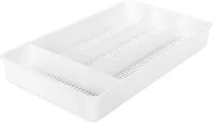 Camco 43508 Cutlery Tray - Designed for RV and Compact Kitchen Drawers - Easily Organize and Store Kitchen Flatware - White