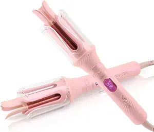 Automatic Rotating Curling Iron Hair Curler for Kids, Sakura Pink