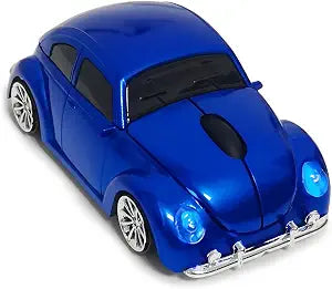 Wireless Car Mouse, Funny Car Shaped Mouse 2.4GHz Optical Wireless Mice for Computer PC Notebook Laptop (Blue)