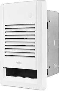 Stelpro Sonoma Wall Fan Heater Γ 2000W / 240V (1500W / 208V) Γ 12 3/8Γ│ H ├ 9 1/16Γ│ W Γ Refined Compact Design Γ Silent Comfort, Quick Heat Γ No Built-In Thermostat Γ White (ASO2002WCW)