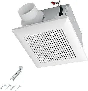 Amazon Basics AB-BV101 Bathroom Exhaust Fan, 70 CFM, 2.0 Sones, Ventilation Fan for Moisture & Odor Control, Ceiling Mounted, White