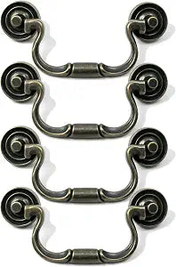 4 Inch Drawer Pulls, 4" Hole Center Vintage Cabinet Furniture Handles