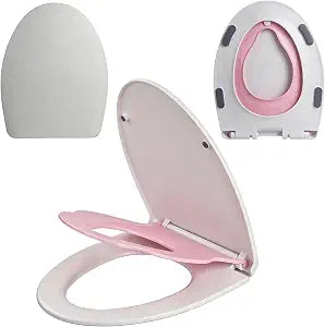 Oblong 2-in-1 Family ToiletSea with Built-in Toddler Training Seat