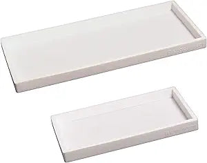 Spacewiser Countertop and Vanity Tray - 2 PC (11 and 7) Shatterproof Silicone Kitchen and Bathroom Trays for Counter, Kitchen Soap Dispenser Tray, Vanity Trays for Bathroom, Perfume Key Tray