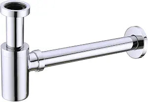 BESTILL Bottle P Trap Drain Kit for Bathroom Basin Sink, Chrome