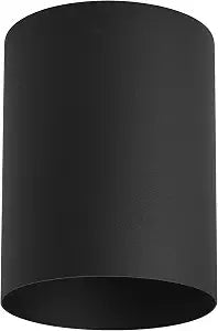 Progress Lighting 5-Inch Cylinder Outdoor Flush Mount Ceiling Light, Black