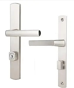 Wright Products - Mortise Keyed Lever Mount Latch with Deadbolt for Screen and Storm Doors (Modern, Satin Nickel)