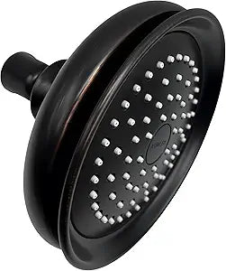 Kohler Round Shower Head Assembly, 5-5/16" Diameter, 4" Height, Oil-Rubbed Bronze Finish, Durable Materials, Easy-Clean Design, Smooth Water Coverage, Quick Installation, Bathroom Fixture Upgrade