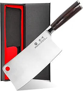 imarku Cleaver Knife 7 Inch Meat Cleaver, Japanese High Carbon Stainless Steel Butcher Knife with Ergonomic Handle, Ultra Sharp Chopping Knife, Kitchen Gadgets for Home/Restaurant, Dads Gifts