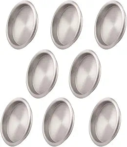8 Pack Closet Door Finger Pull Satin Nickel- 2-1/8 Round Sliding Finger Door Pull, Easy Snap-in Installation